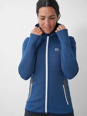 ORTOVOX | Damen Fleecejacke Hoodie | blau